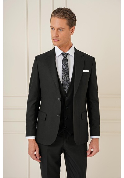 Efor Slim Fit Siyah Klasik Takım Elbise Tk 896 Siyah