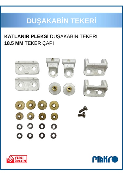 Bella Katlanır Duşakabin Tekeri Beyaz Beyaz