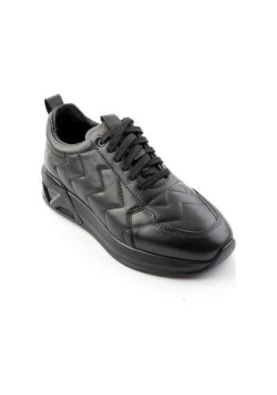 Bambi Siyah Napa Hakiki Deri Erkek Sneaker E01774033343