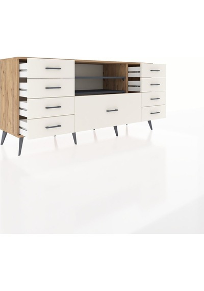 Hyperion Konsol 2 Raflı 9 Çekmeceli 176x44x83 Çam-antrasit/aytaşı Antrasit/aytaşı Hyperion Konsol 2 Raflı 9 Çekmeceli 176x44x83 Çam-antrasit/aytaşı Antrasit/aytaşı