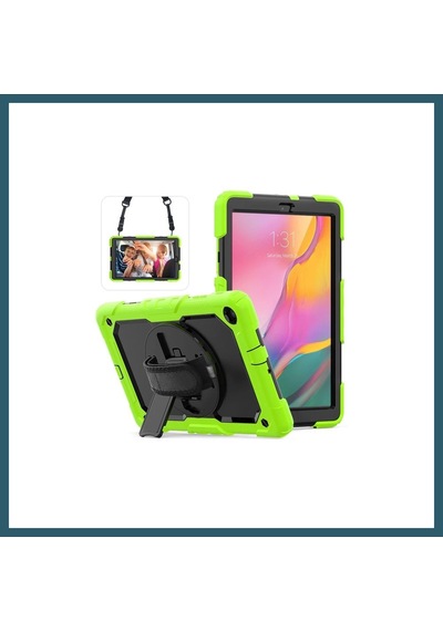 Bezos Samsung Galaxy T510 Tab A 10.1 Kılıf Pars Tablet Kapak - Yeşil Ob