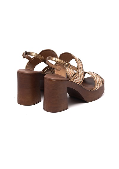 Sandalet Kadın 56250-e6 Repo Bronzo Multi Çok Renkli