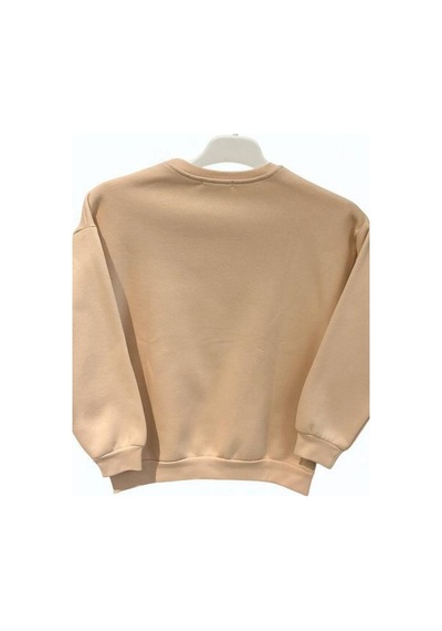 Cantoy Erkek Çocuk İçi Şardonlu Baskılı Sweatshirt-15198 Bej