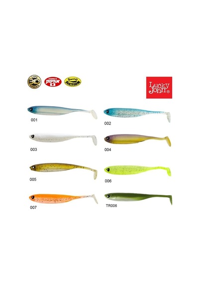 Lucky John Makora 3d Shad Tail 5'' 12.7 Cm 4p Silikon Yem