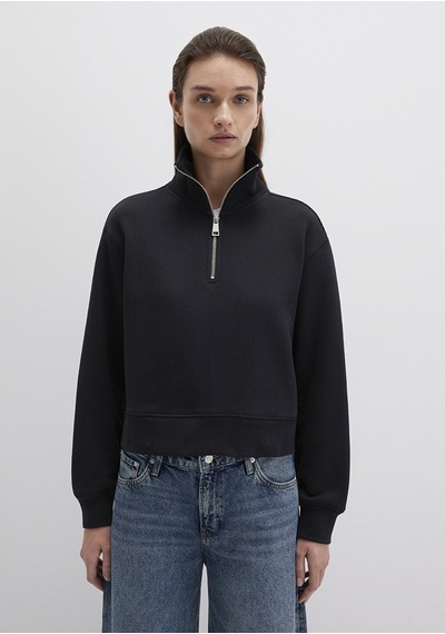Mavi - Yarı Fermuarlı Siyah Sweatshirt 1s10391-900 Siyah