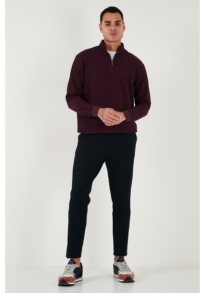 Buratti Pamuklu Regular Fit Yarım Fermuarlı Dik Yaka Erkek Sweat 5905716 Vişne Buratti Pamuklu Regular Fit Yarım Fermuarlı Dik Yaka Erkek Sweat 5905716 Vişne