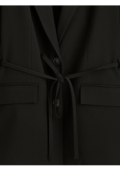 Lcw Everyday Siyah Beli Kuşaklı Kadın Blazer Ceket