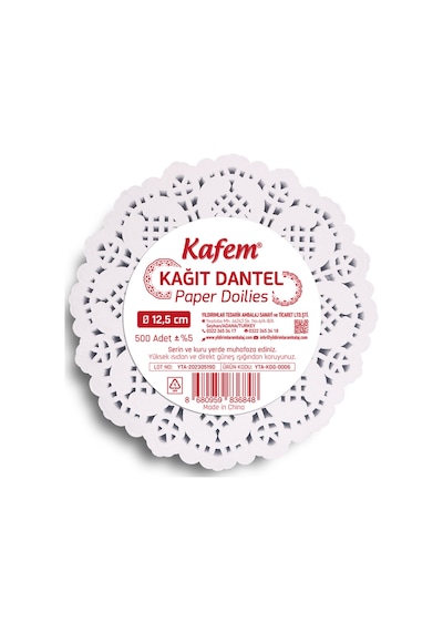 Kafem Dantel Kağıt 12,5 cm 500 Lü x 5 Paket