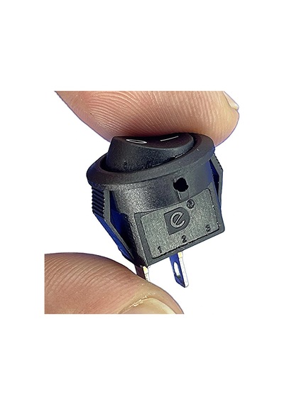 Ic-134e Siyah Yuvarlak Anahtar Işıksız On-off 2p