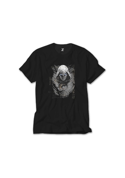Moon Knight Warrios Face Siyah Tişört Siyah