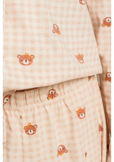 Rolypoly Anne Kız Cute Bears Krem Gömlek Pijama Takımı Rp3917-a-v1 Rp3917-a-v1