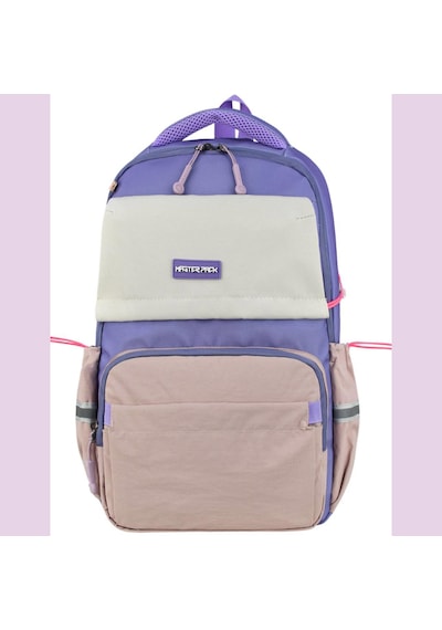 Ortopedik Ultra Lüx Büyük Boy 45 30 20 Cm Su Geçirmez Laptop Bölmeli Sırt Çantası Mor