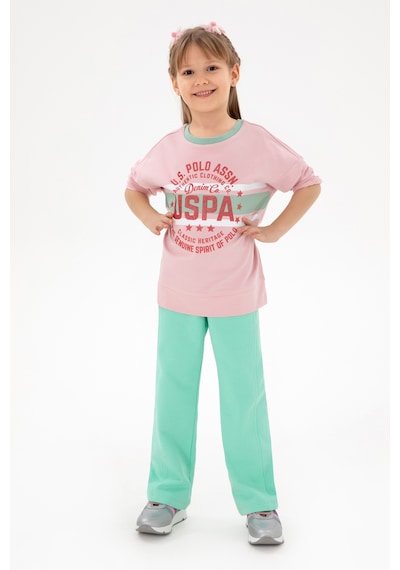 U.S. Polo Assn. Kız Çocuk Mint Şardonlu Eşofman Altı 50296368-VR090
