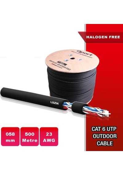 Qport Q - Catflash 23AWG Cat6 500 M LSZH Outdoor Kablo