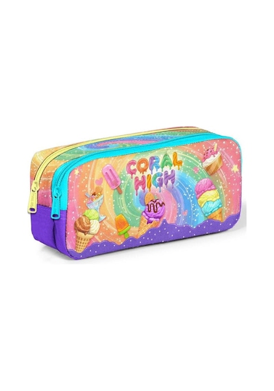 Coral High Kids Milka Dondurma Desenli 3 Lü Okul Çanta Seti Set33254 Çok Renkli