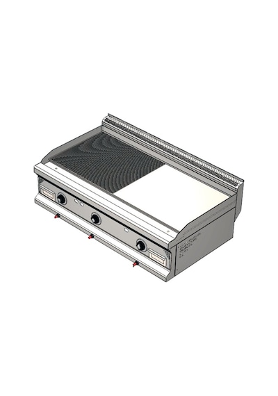 Karacasan Endüstriyel 120 Cm 700 Seri Set Üstü Lpg Tüplü Yarı Kanallı Izgara