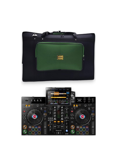 Xdj Rx3 Setup Için Uyumlu Çanta Soft Case Kılıf. Siyah Haki Yeşil.