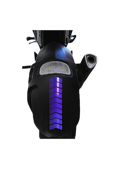 Ok Tasarımlı Patlıcan Moru Çamurluk Kask Sticker Çınar Extreme