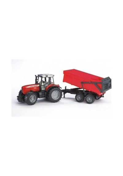 Bruder Massey Ferguson 7480 Traktör & Römork 02045.