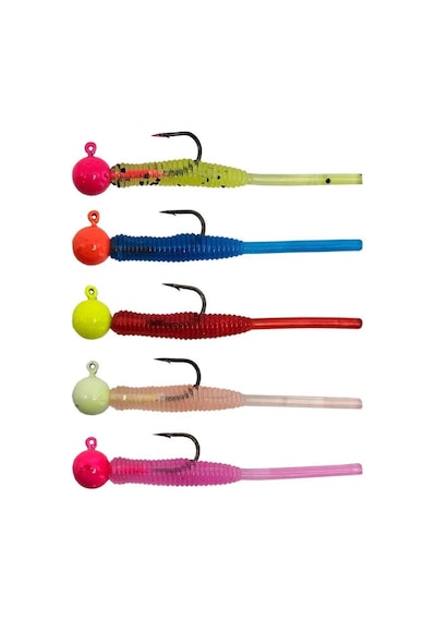 Kendo Hook Worm Jighead+lrf Silikonu 1.5gr+4.5cm 5 Adet