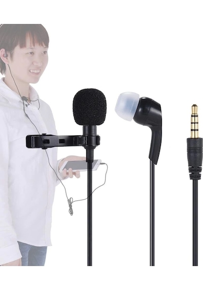 Andoer Ey-511b Çok Yönlü Kondansatör Kulaklıklı Yaka Mikrofonu
