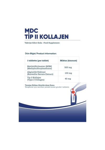Tr Tip Iı Kolajen Msm Boswellia 30 Tablet