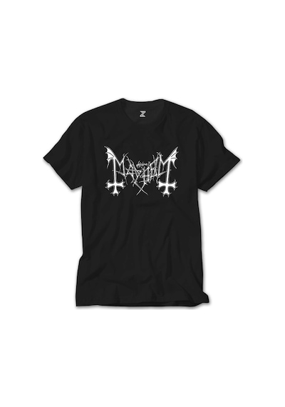 Mayhem Logo Siyah Tişört Siyah