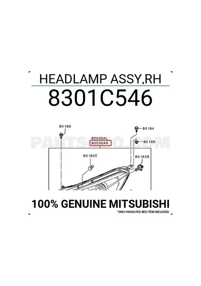 Attrage A13 Benzin 2014 Yılında Çıkan Kasa Far Sağ Oem No:8301c546