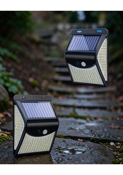 Güneş Enerjili Hareket Sensörlü 20 Led Duvar Lambası Ucz1 Çok Renkli