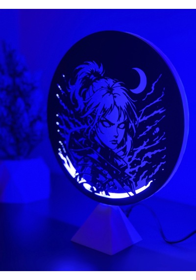 Valorant Jett Ajan Halka Led Işıklı Masa Gece Lambası Gamer Oyun Odası Dekor Hediye Adaptör Dahil Mavi Işık