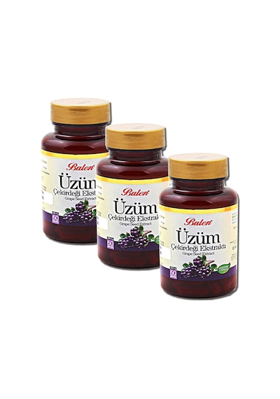 3 Adet Balen Üzüm Çekirdeği Ekstraktı 300 Mg 60 Kapsül