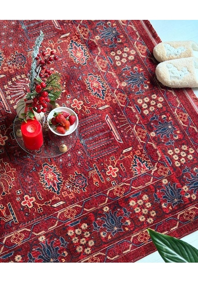 Andromeda Halı Artline Serisi H0188c Salon Oturma Yatak Odası Halısı Kırmızı