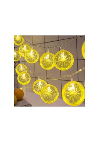 2m 10 Led Pilli 2 Kademeli Limon Led Işık Mz-304 - 6cm Çok Renkli