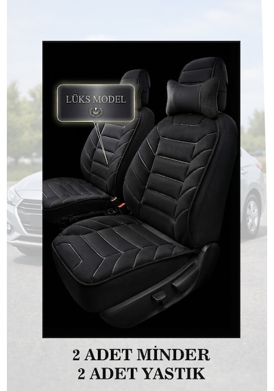 C180 W203 2007 Uyumlu Siyah Renk Lüks Premium 2 Adet Minder Ve Yastık