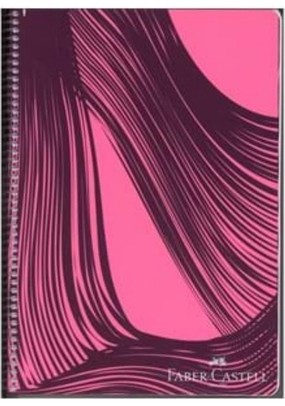 Faber Castell Pp Kapak Waves Spiralli Defter 80 Yp Çizgili 5075 000434-pembe