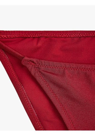 Koton Yanları Bağlamalı İpli Bikini Altı Bordo 6sak00019mm