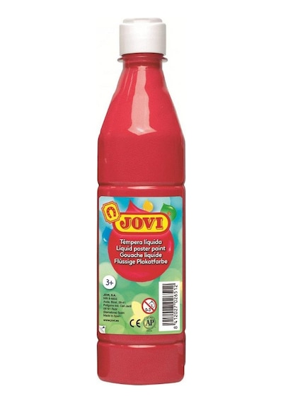 Jovi Kırmızı Guaj Boya 500Ml Hazır Sulandırılmış Sıvı Guaj Kırmızı