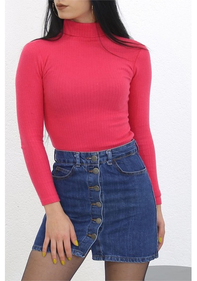 Buyers Butik - Balıkçı Yaka Body Fuşya - 8338.1567. 001