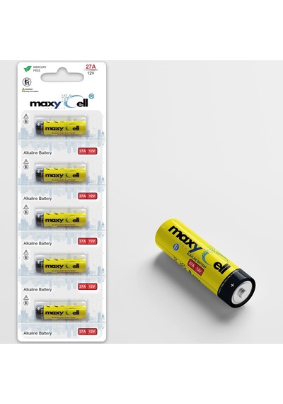27a Alkalin Piller 12v - Uzaktan Kumandalar, Garaj Kapısı Açıcıları, Anahtarlıklar, Alarmlar, Sızdırmaz Tasarım İçin Yüksek Kapasiteli Uzun Ömürlü Güvenilir Güç Değiştirme A27 Mn27 L828 5'li