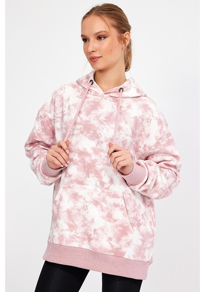 Alexander Gardi Alexandergardı Batik Desenli Kapüşonlu Şardonlu Oversize Sweatshirt Un-757a07 001