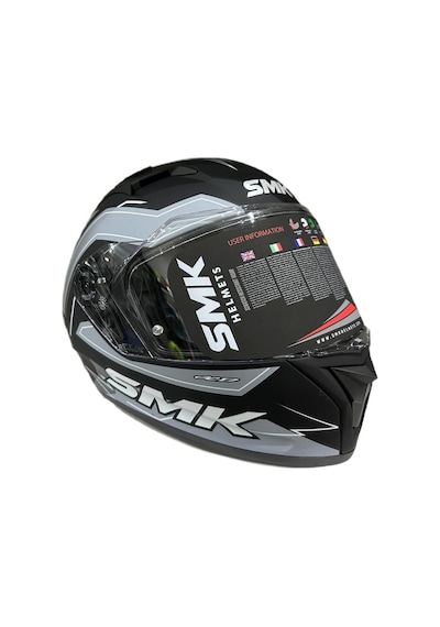 Smk MA261 Stellar Bolt Kapalı Kask Gri Mat Siyah