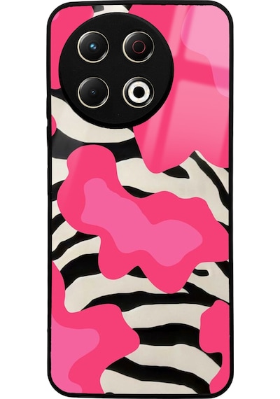 Tecno Spark 30 Pro Uyumlu Pink Milky Tasarımlı Glossy Telefon Kılıfı Çok Renkli