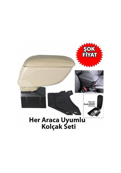 Sürgülü Ara Kolçak Kol Dayama Sport Tip Lüks Siyah-Bej-Gri