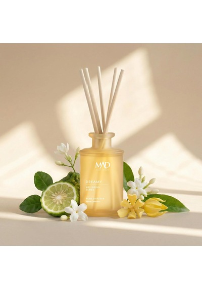 Mad Wellbeing Dreamy 190 Ml, Rattan Çubuklu Ortam Kokusu Bergamot, Yasemin Ve Sandal Ağacı İle Rüya Gibi Bir Atmosfer 50 x 22 Mad Wellbeing Dreamy 190 Ml, Rattan Çubuklu Ortam Kokusu Bergamot, Yasemin Ve Sandal Ağacı İle Rüya Gibi Bir Atmosfer 50 x 22