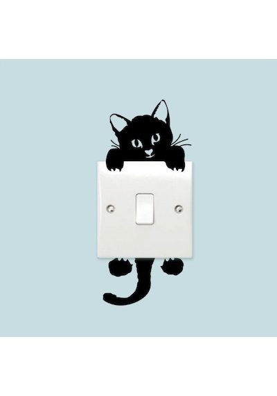 4 Adet Kedi Priz Sticker