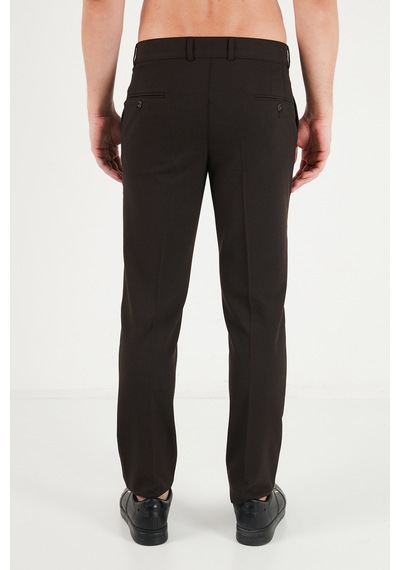 Buratti Normal Bel Regular Fit Düz Paça Pantolon Erkek Pantolon 6843702 Kahve