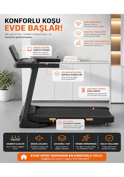Raiden Kb-900 4hp Yürüme Ve Koşu Bandı 10 Katmanlı Bluetooth Koşu Cihazı Aleti Kademeli Otomatik Eğim