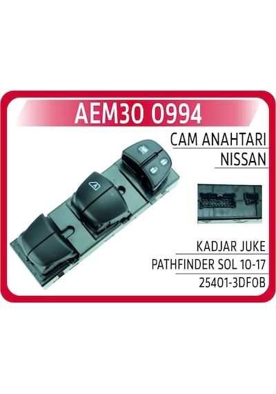 Aem Cam Anahtarı Nıssan Kadjar Juke Pathfınder Sol 10- Aem30 0994 254013df0b