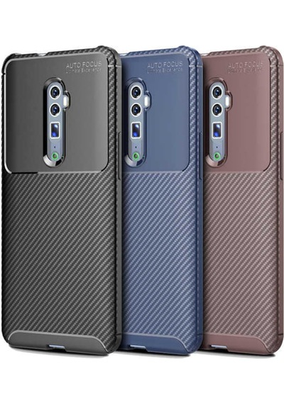 Oppo Reno 10X Zoom Kilif Karbon Silikon Case 361625762