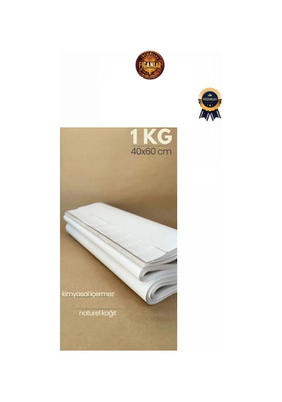 Desensiz 100 Adet 40x60 Tabak - Bardak Sarma Taşıma Taşınma Paketleme Kağıdı Hediye Paketi Beyaz 40
